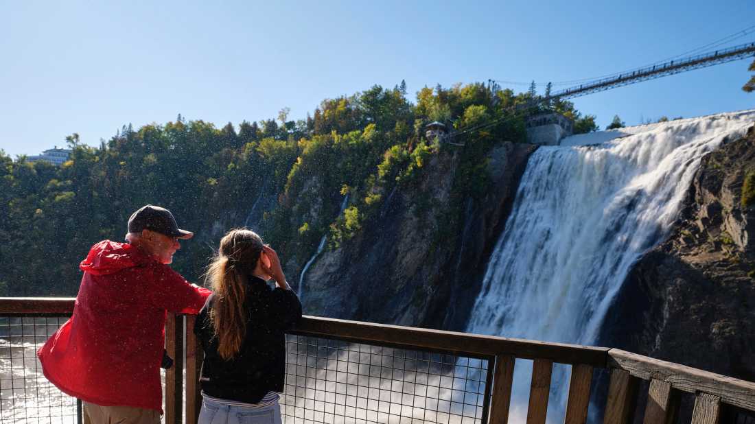 The Montmorency Falls are located near Quebec City