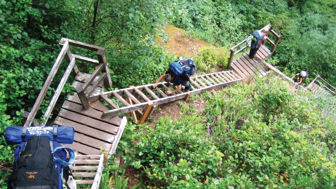 Climbing ladders on the West Coast Trail |  The Great Canadian Bucket List